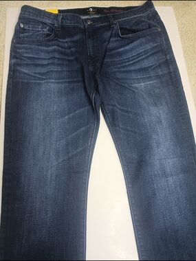 7 For All Mankind Men's The Straight Foolproof Denim Size 36 Tapered Leg